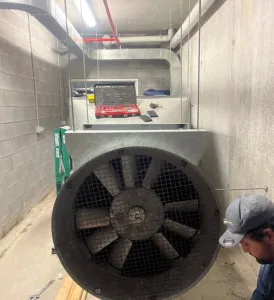 Carpark exhaust repair